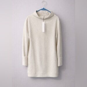 Stitches and Stripes Cozy Cream Turtleneck Sweater Dress